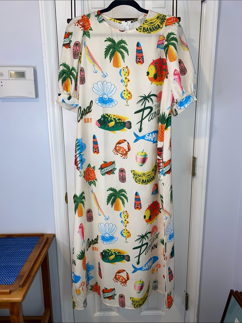 Preowned X & Z midi beach cover up, sz. L